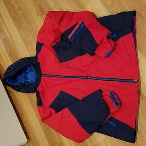 Lands' End Kids Red and Blue Jacket size 14-16Husky